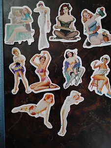 Pin Up Aufkleber Retro Style 10er Set Lot1 - Bild 1 von 9