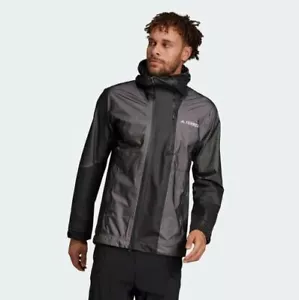 Chaqueta de Lluvia Impermeable Primeknit DZ2055 para Hombre Talla Mediana - Negra - Imagen 1 de 10