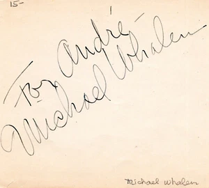 VINTAGE "CHARACTER " ACTOR: MICHAEL WHALEN SIGNED ALBUM - Picture 1 of 1