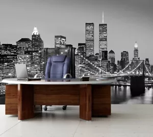 Fotomural Gigante Papel Pintado Ciudad de Nueva York Blanco y Negro | Sin Adhesivo - Imagen 1 de 5