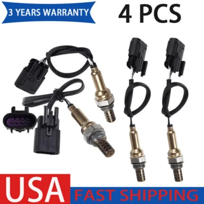 Sensor de oxígeno O2 ascendente y descendente 4 piezas para Hyundai Sonata 2006-2010 3,3 L y Kia Sedona 3,8 L Foto 1 de 4