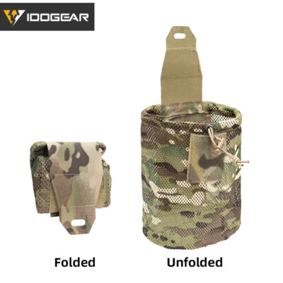 IDOGEAR Tactical MOLLE Mesh Dump Pouch Drop Pouch Foldable Mag Recycling Carrier - Image 1 of 4