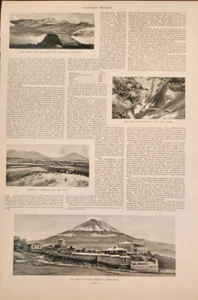 Astrology Harvard Observatory Arequipa Mnt Misti Peru Harper's Weekly 1894 - Picture 1 of 3