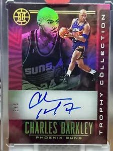 Charles Barkley 2019-2020 Illusions Trophy Collection Pink On Card Auto 2/5 HOF - Picture 1 of 2