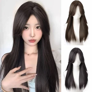 Cospaly Lolita Long Straight Wig Heat Reisitant Wig Synthetic Wigs Women - Picture 1 of 11