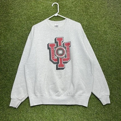 Sudadera De Colección Universidad De Indiana Para Hombres XL Hooisers Gráfico Cuello Redondo Años 90 Foto 1 de 4
