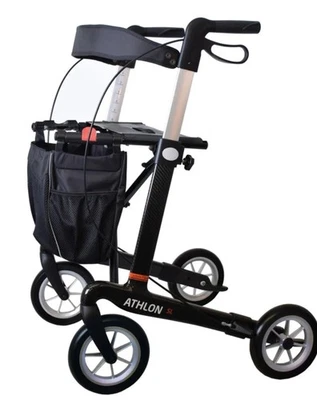 Athlon SL Carbon Outdoor-Rollator, Softbereifung, Faltbar, Schwarz, - Bild 1 von 3