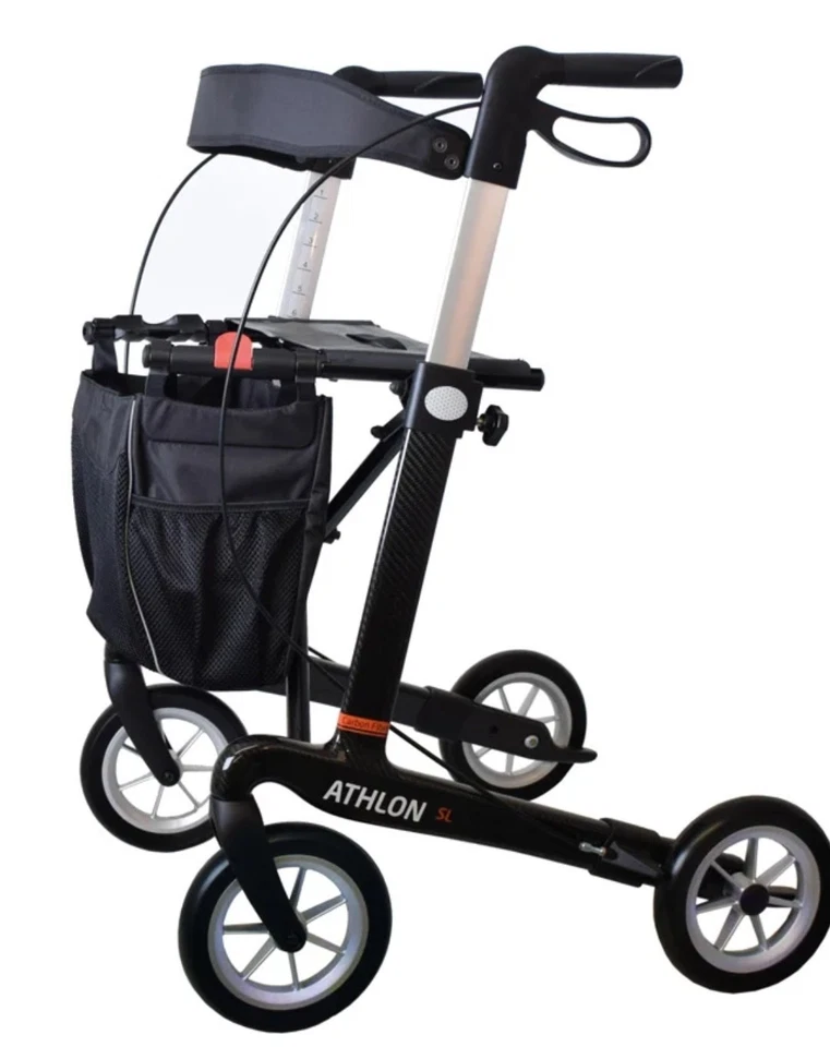 Athlon SL Carbon Outdoor-Rollator, Softbereifung, Faltbar, Schwarz, - Bild 1 von 3