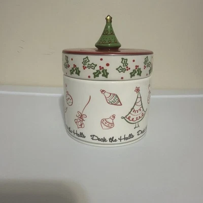 Candelabro de pilar cuadrado de 3" de San Nicolás y tarro de caramelo cubierta de Navidad los pasillos Foto 1 de 3