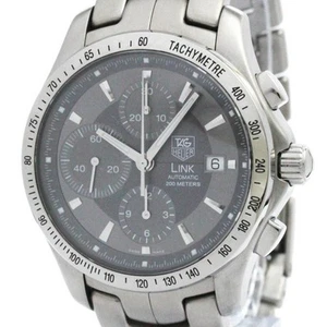 Polished TAG HEUER Link Chronograph Steel Automatic Mens Watch CJF2115 BF573273 - Picture 1 of 8