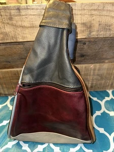 Multi Colored Genuine Leather Sling Mini Backpack Purse Handbag - Picture 1 of 6