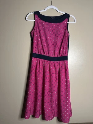Tommy Hilfiger Pink Navy Sleeveless Fit Flare Sundress Women’s Size 2 - Image 1 of 4