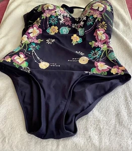 SWIMMING COSTUME SIZE 12 UK. 36B/C FROM TU. HALTER NECK. EXCELLENT CONDITION. - Picture 1 of 5
