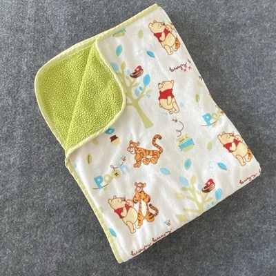 Disney Baby Winnie the Pooh Tigger Manta BUZZ Hojas de Árbol Abeja Verde Sherpa Foto 1 de 4