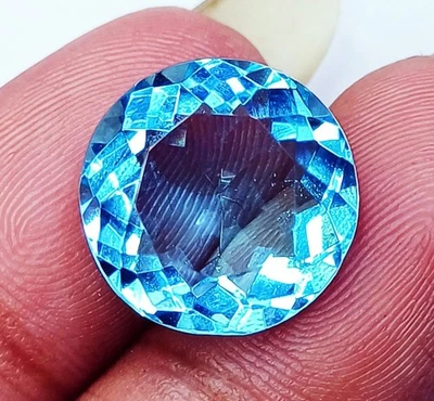 10.60 Ct Aquamarine Round Shape Loose Gemstone Certified - Image 1 of 4
