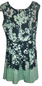 Danny And Nicole Dress Blue Mint Green Zip Up Sleeveless Womens 14P - Picture 1 of 10