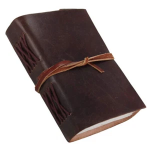 Handmade Peasant Diary Journal | Genuine Leather Cover with Recycled Pages - Picture 1 of 5