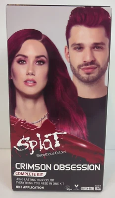  Tinte de cabello semipermanente Splat Rebellious Colors rojo obsesión carmesí  Foto 1 de 4