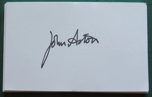 John Aston signierte Karteikarte Manchester United 1968 Europapokal Legende COA - Bild 1 von 1