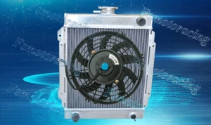 FOR DATSUN 1200 B110 A12/T 1970-1976 1972 71 70 72 73 74 Aluminum radiator +FAN - Picture 1 of 6
