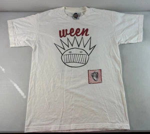 RARE WEEN 90s Vintage Pepper DOUBLESIDED White T Shirt Sz L USA MADE - Picture 1 of 14