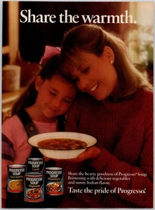 PRINT AD 1987 Progresso Soup Minestrone Vegetable Lentil Split Pea 8x10.5 - Picture 1 of 1