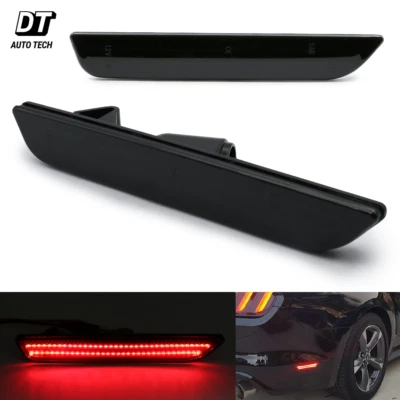 Luces de señalización laterales LED rojas ahumadas para Ford Mustang 2010-2014 Foto 1 de 4