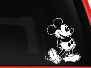 Retro Mickey Mouse car truck laptop window vinyl decal sticker 6 inches white - Bild 1 von 1