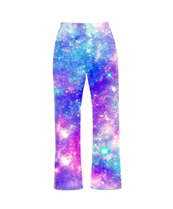 Galaxy Planeten Kosmos Raum Aufdruck Pyjamahose Hausanzug Nachtwäsche Mode - Bild 1 von 2