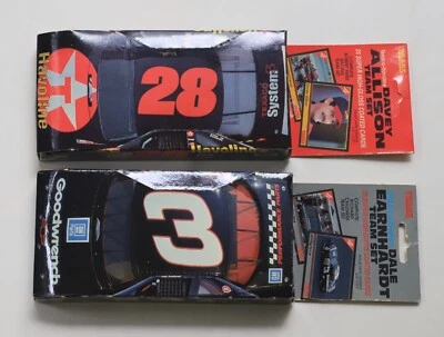 Dale Earnhardt & Davey Allison 1992 TRAKS Team Set Lot of 2 - Image 1 of 3