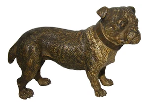 Antike bemalte Wiener Bronze Englische Bulldogge Hund Figur Skulptur Bergmann? - Bild 1 von 17