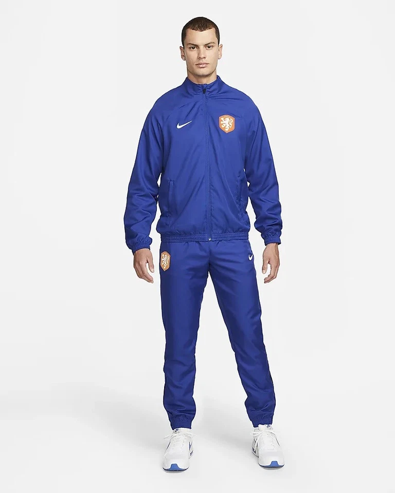 Nike Netherlands Strike Woven Football Tracksuit Men’s Size M Blue DH6501-456