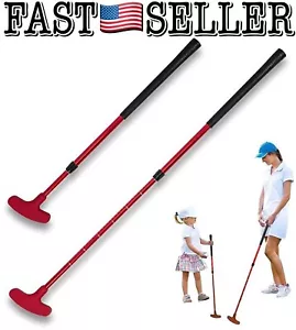 Golf Putter Right Left Handed Two-Way Kid Putter Mini Adjustable Golf Putter Red - Picture 1 of 7