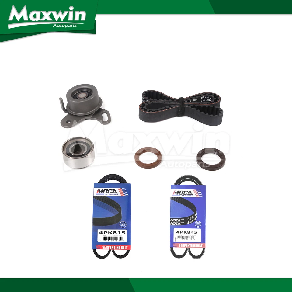 Timing Belt Kit Serpentine Belt Set fit 2001-2011 Hyundai Accent Kia Rio 1.6L L4 - Image 1 of 4