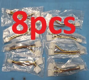 8pcs Dual 4 Pin Molex to 6 pin PCI-e exp video card adapter connector pwr cables - Picture 1 of 5