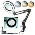 LED Schreibtischlampe Lupenleuchte Tischlampe mit Lupe Dimmbar Leselampe Y7Y2