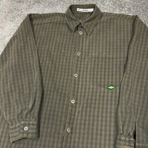 Vintage Quiksilver Shirt Men Small Button Up Check Collared Surf 90s Flannel - Picture 1 of 10
