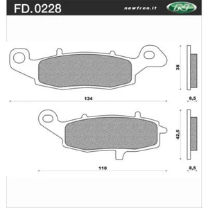 Newfren Front Brake Pads for Kawasaki KLR650 1995-2000 >Tour Sintered - Picture 1 of 1