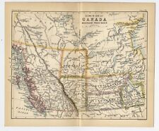 1888 ANTIQUE MAP OF WESTERN CANADA BRITISH COLUMBIA ALBERTA ASSINIBOIA ATHABASCA