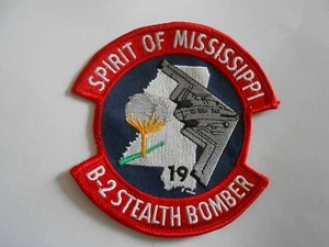 spirit of Mississippi 19 B-2 Stealth Bomber USAF vintage cloth patch - Picture 1 of 2
