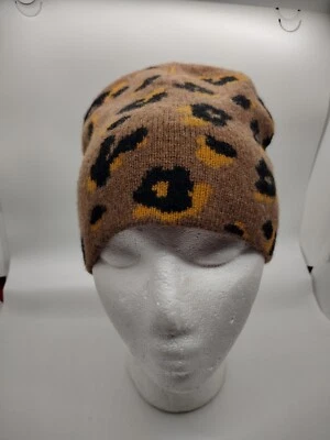 Chapéu de inverno Madewell 100% lã merino gorro estampa de leopardo animal - Imagem 1 de 4