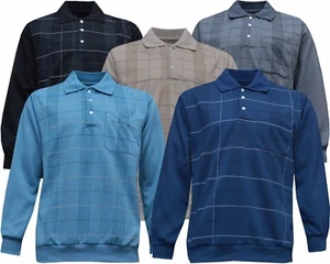 Nuevo Sudadera Polo Top Calidad Para Hombre Mangas Largas a Cheque M -2XL - Imagen 1 de 6