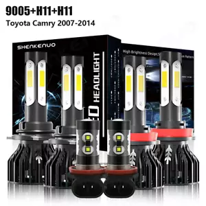 For Toyota Camry 2007-2014 Combo LED Headlight High LOW Beam + Fog Light Bulbs - Picture 1 of 69