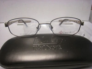 FLEUR DE LIS Eyeglass Frames  L114 in BROWN  52-18-135-31v  W/Generic case - Picture 1 of 6