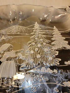 Mikasa Crystal Holiday Classics Large 17” Clear Oval Platter SA 520/349 Germany - Picture 1 of 7