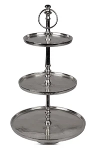 Formano Etagere redondo 3 piezas 28x50cm Aluminio Plata 6 26 44 8 - Imagen 1 de 1
