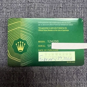 Garantía certificado Rolex 124200/2022 Oyster Perpetual - Imagen 1 de 3