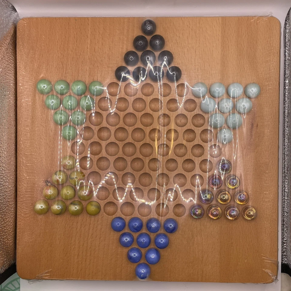 Tabuleiro de jogo de madeira Chinese Checkers Cardinal The Woodfield Collection 2000 novo na caixa - Imagem 1 de 3