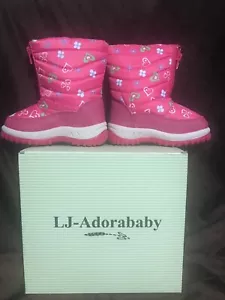 BOTAS DE NIEVE LJ Adorababy ROSA - Niños Talla 7 - Nuevas en Caja - Imagen 1 de 5