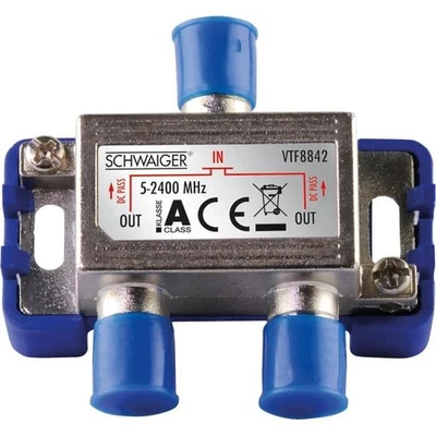 Schwaiger 2-fach Verteiler für Kabel-, Antennen- und Satellitenanlagen - Bild 1 von 4